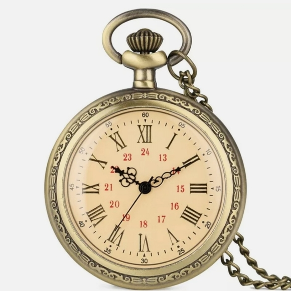 Beautiful Roman Numeral open face pocket watch - Picture 4 of 10
